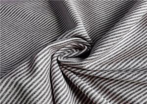 China Grey Yarn Dyed 160CM Polyester Spandex Fabric on sale