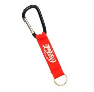 Quality Metal Ring Carabiner Key Chain , Black Carabiner Keychain 60MM +  32  MM Dia for sale