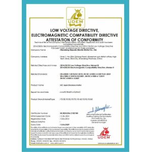 Shandong Depuda Electric Motor Co., Ltd. Certifications