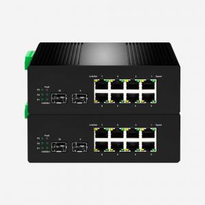 Quality IP30 20Gbps Industrial Ethernet Switch With 8 Gigabit RJ45 Ports 2G SFP Power Over Ethernet Switch for sale