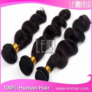 Quality Tangle free virgin wholesale indian temple hair loose wave for sale