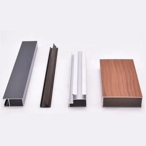 Quality Wood Grain Extruded Aluminum Door Profiles Casement Door Profile Slim Frame for sale