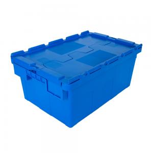 Quality 30kg Loading Capacity Blue Foldable Plastic Shipping Container for EU Heavy PE Storage for sale