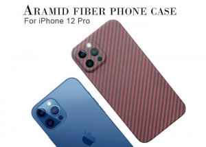 China Camera Full Cover Protection Red Aramid Fibre Case For iPhone 12 Pro Carbon Case on sale