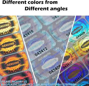 Quality Authentic Hologram Labels/Stickers Silver Transfer Tamper Evident Security Warranty Void Seals/Stickers High Security for sale
