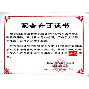 Hebei Te Bie Te Rubber Product Co., Ltd. Certifications