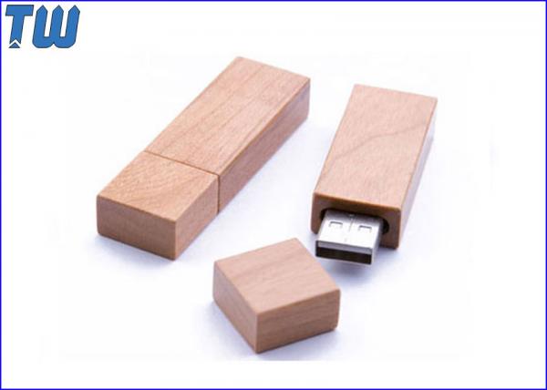 Buy Slim Wooden Bamboo Brick 64GB Pendrive Stick Drive Natural Product at wholesale prices