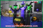 210D Oxford Cloth Inflatable Scary Ghosts and Magic Jar with LED Lighting for