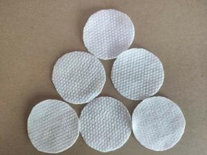 Quality 6cm Round Makeup Remover Dry Wipes 65g TRUTZSCHLER Spunlace Nonwoven Fabric for sale