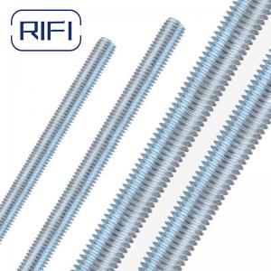 China DIN975 Low Carbon Steel Thread Rod Full Blue White Zinc 2 Meters 4.8 Grade on sale