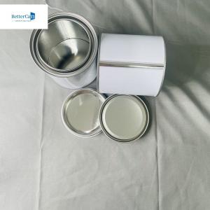 China 0.28mm Thickness White Round Paint Tin Cans With Triple Tight Cover 1 Liter Square Empty Tin Can on sale