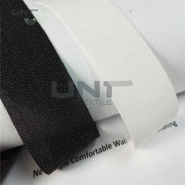 Buy Plain Weave Big Elasticity Waistband Interlining Material For Pants Waist at wholesale prices