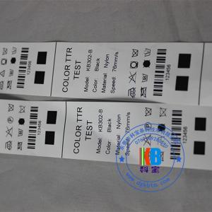 Quality Garment label fabric type barcodes printing economic printed polyamide nylon taffeta care label for sale