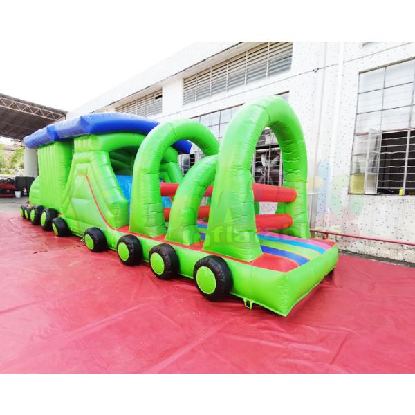 Buy Train Bouncy Castle 13.2X4.7X3M Inflatable Obstacle Course at wholesale prices