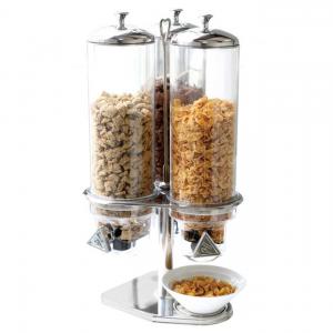 Quality Cereal Dispenser Commercial Buffet Equipment Dry Food Container 3 Head for sale