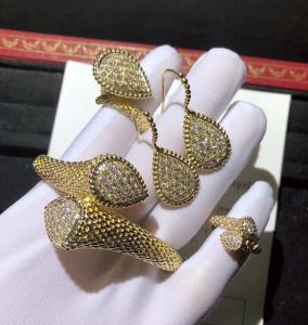 China 18K Gold Diamond Bracelet / Ring / Earrings For Wedding Anniversary brand jewelry stores on sale