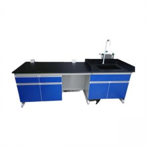 China Blue Epoxy Resin Worktop Wood Laboratory Furniture Manufacturers For Chemical Lab Using on sale