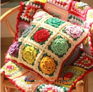 Quality new cotton crochet pillow cover cotton knitted pillow cover cushion towel for home decor for sale