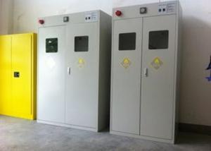 China Auto Alarm Compressed Gas Cylinder Storage Cabinets Epoxy Coating Safety Furniture on sale