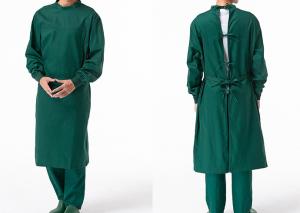 Quality Reusable Poly Cotton Surgical Gown Autoclavable Reinforced Scrub Suits for sale