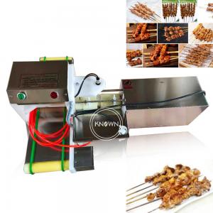 Quality OEM Automatic Meat Skewer Machine 1.5KW SS Beef Chicken Kebab Making Machine for sale