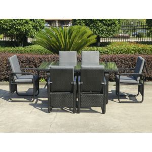 China Contemporary Dining Set , UV Resistant KD Rattan Furniture Sets on sale