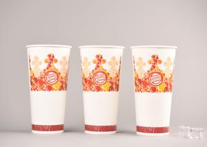 Quality 26oz 800ml Biodegradable Cold Paper Cups With Plastic Lids Various Size for sale
