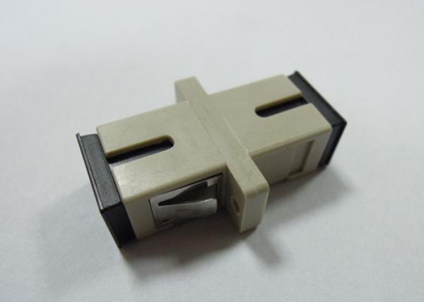 Buy SC/PC MM simplex fiber Optic Adapter with flange beige shenzhen supplier at wholesale prices