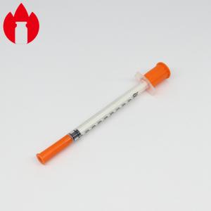 Quality 1ml Injectable Insulin PP Plastic Medicine Syringe Single Use for sale