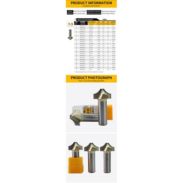 Manufacturing Production "V" Type Slotting Cutter Cnc Wood Router Bits Manufacturers v Bit for Wood Cnc Router Milling Cutter