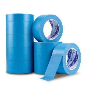 Quality Low Stick Masking Washi Tape Blue Paper Roll Customized for sale