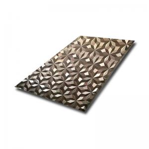 Quality Grade 201 304 430 diamond stainless steel 4*8 ft diamond Textured Pattern Embossed Stainless Steel Sheet for sale