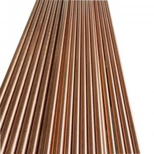 China C1011 C1020 Copper Rod Bar T2 ETP Solid Copper Ground Rod 5mm 6mm 8mm on sale