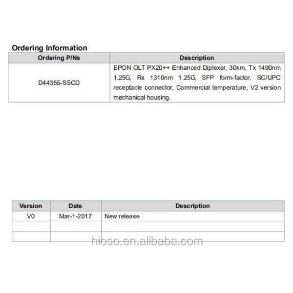 OLT SFP Modules Single SC Connector PON EPON OLT PX20++++ Enhanced Optical Module