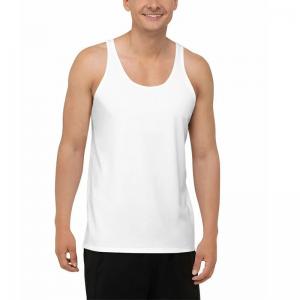 Quality China Manufacturer Custom Casual  Sport Men Slim Fit Blank Fitted Tank Top for Gym for sale
