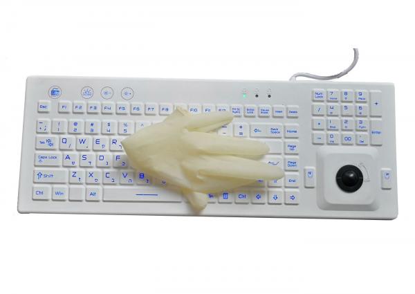 Buy Nano silver antimicrobial coating IP68 medical healthcare keyboard with trackball for industry at wholesale prices
