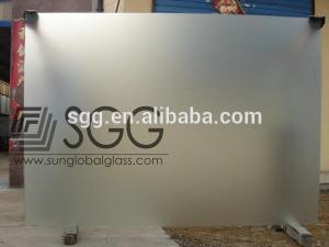 China customized size frosted glass patternes sandblasted on sale