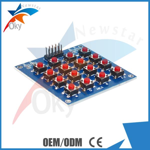Buy 16  Keyboard PCB 4 x 4 LED Dot Matrix Module for Arduino , MCU / AVR / ARM Button Switch Panel Board at wholesale prices