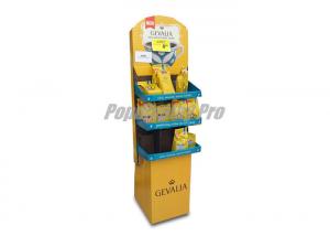 Quality 3 Square Trays Paper Power Wing Display Recyclable for Gevalia Coffee for sale