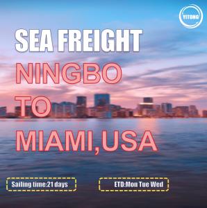 Quality MSC EMC Liner International Sea Freight Solutions From Ningbo To Miami USA for sale