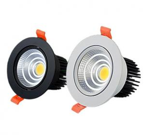 Quality Recessed Dimmable LED Downlight Lamp Round COB Spotlight Indoor Flicker Free for sale