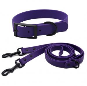 China Waterproof PVC Rubber Dog Leash Set Personalized Dog Collar And Leash Set Long Extendable Dog Lead on sale