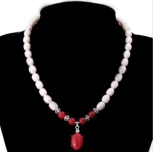 Quality 9-10mm natural freshwater pearl drops jade necklace sweater for sale