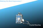 crystal led keychain/crystal keyring/crystal rectangle keyring/rectangular key