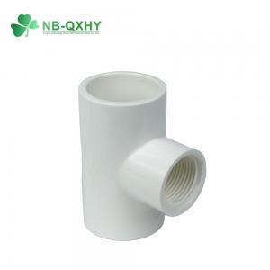 Quality 1/2 Inch to 1 Inch Sch40 Plastic Pipe Fitting Tee PVC Female Tee with Round Head Code for sale