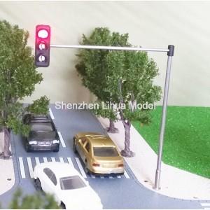model Mini Traffic Light 1:87,3aspect signal metal lamppost,mini three aspect signal lights,model lights