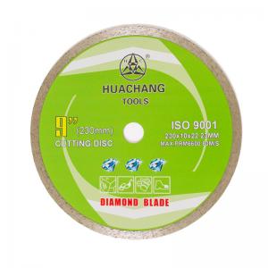 China 9inch Continuous Rim Porcelain Blade 230mm Ridgid Continuous Diamond Blade 22.23mm on sale