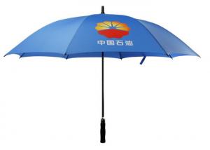 Quality Bule Windproof Golf Umbrellas Carbon Fibre Black Metal Ribs For Promotion for sale