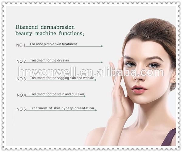 Diamond microdermabrasion machine for removal the aging keratin