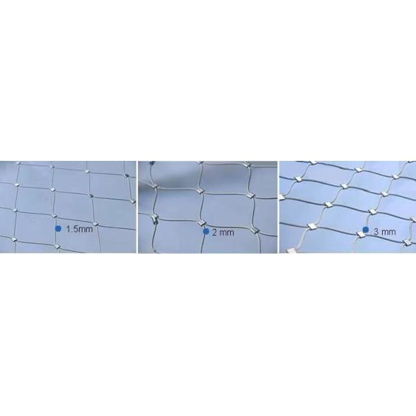 Custom Ferrule Type Flexible SS316 Wire Rope Mesh 7 X 7